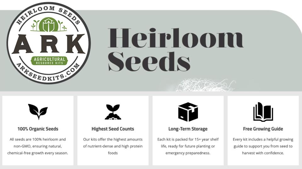 Grow your own garden with premium organic heirloom seeds. The ARK All-in-One Seed Kit includes 70 varieties of fruits, vegetables, and herbs, providing everything you need in one complete kit—no extras required. Designed for any climate, it comes in a durable, resealable container for long-term storage and easy access. Start growing with confidence and get&nbsp;10% off with code HISGLORY.